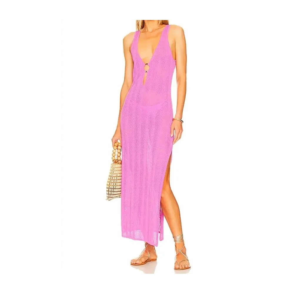 L*Space Crochet Rosebud Tricia Maxi Dress Size L